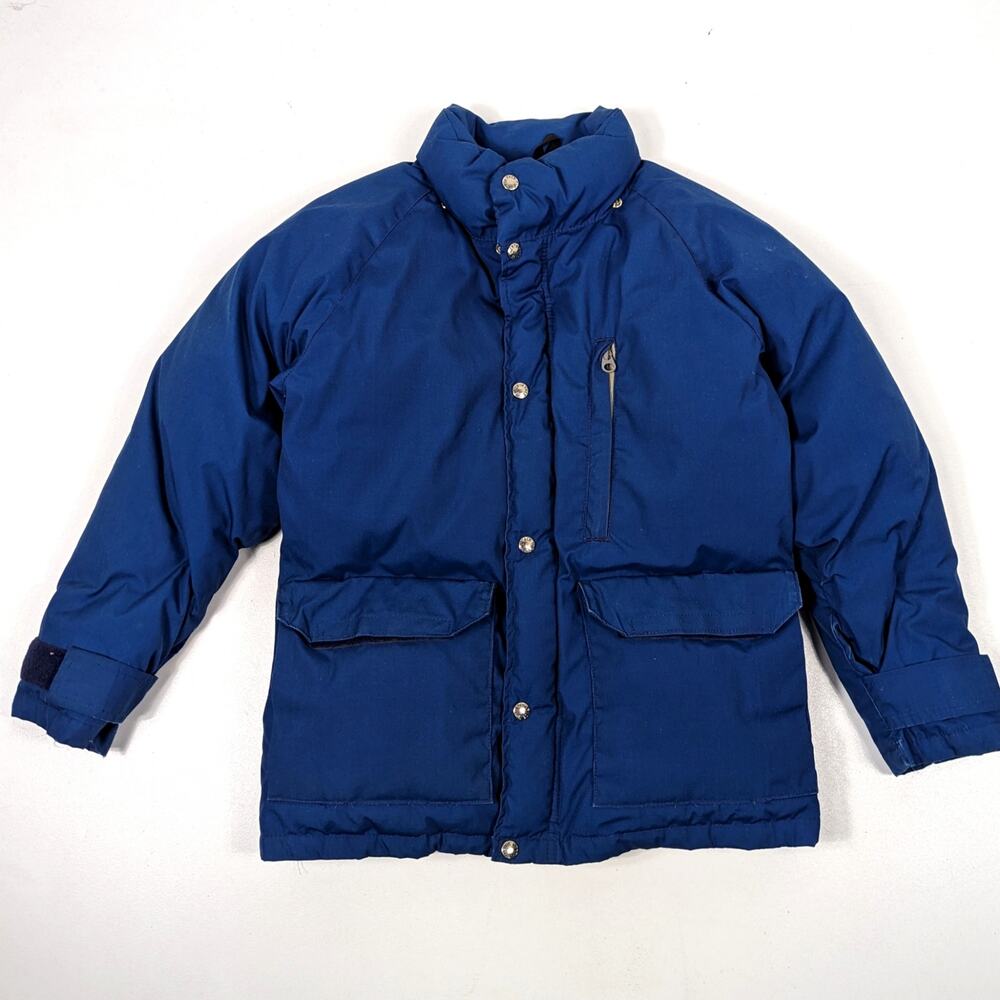Vintage The North Face Coat Size XXS Brown Label Parka Blue Puffer Down